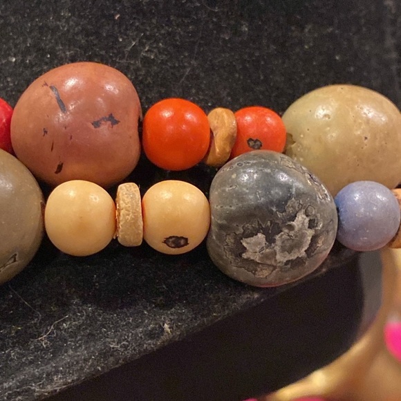 Tagua Nut and Acai Nut Beaded Necklace AKA Vegetable Ivory.   Comes From Palms - Picture 10 of 11